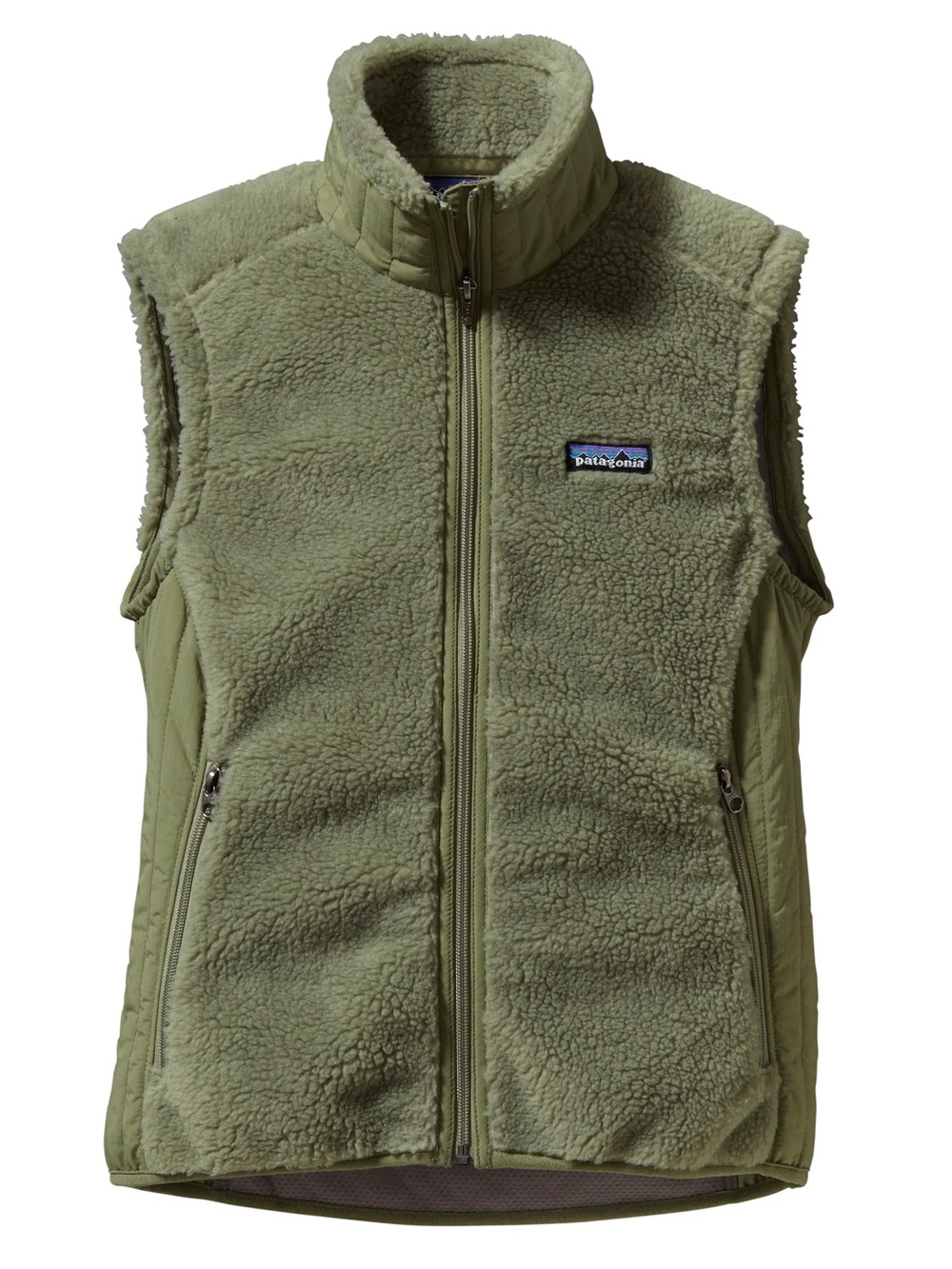 Patagonia Women's Los Gatos Fleece Vest in olive green